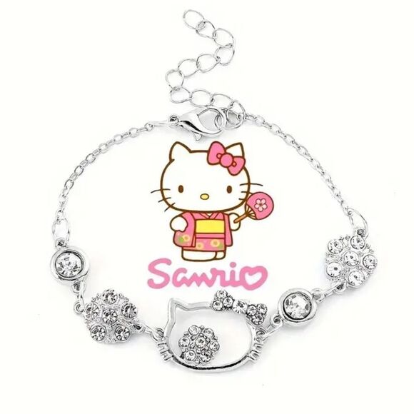 Hello Kitty Sanrio Silver Bracelet - Picture 1 of 6